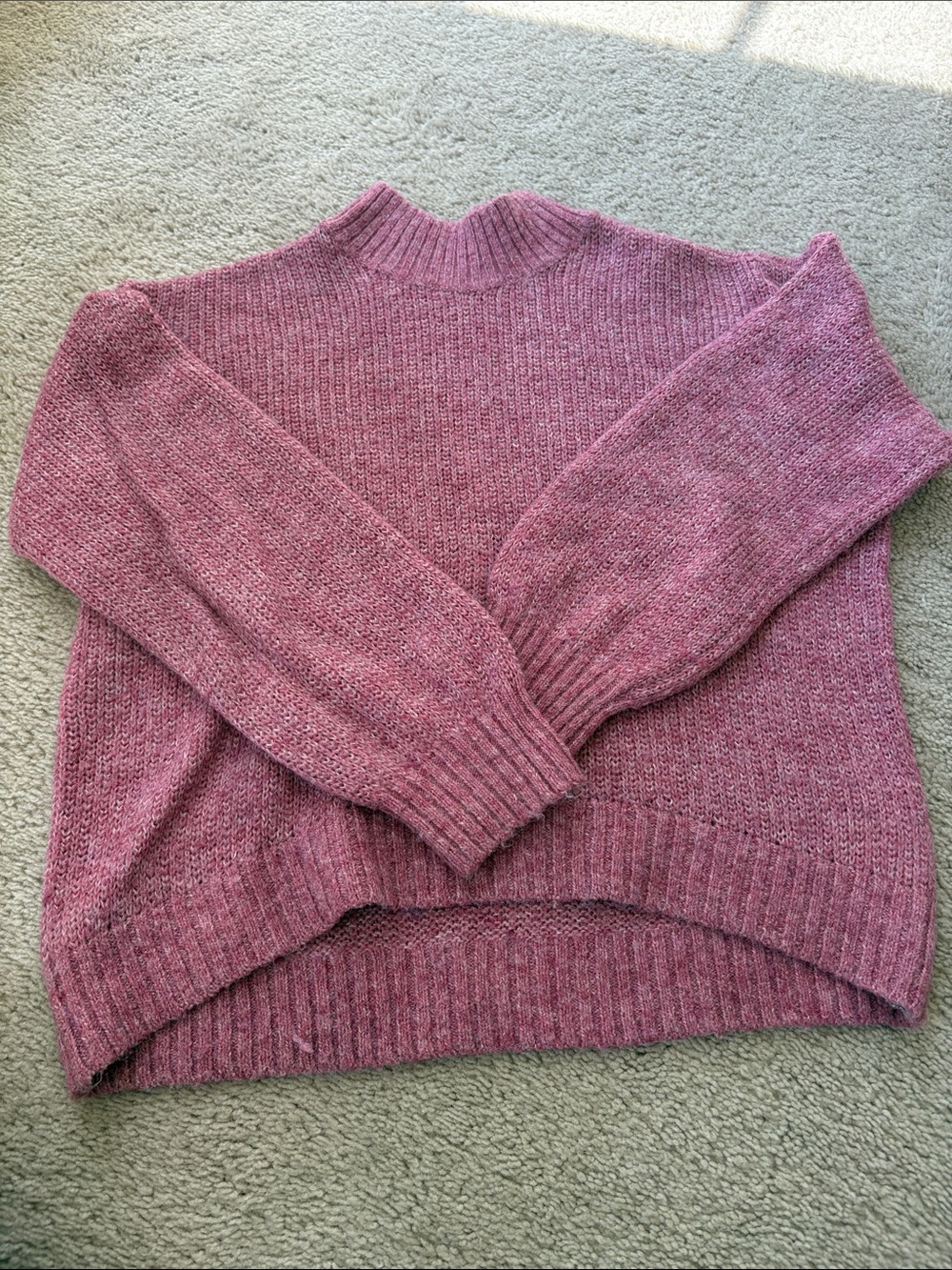 Old Navy Heathered Rose Mock Neck Sweater